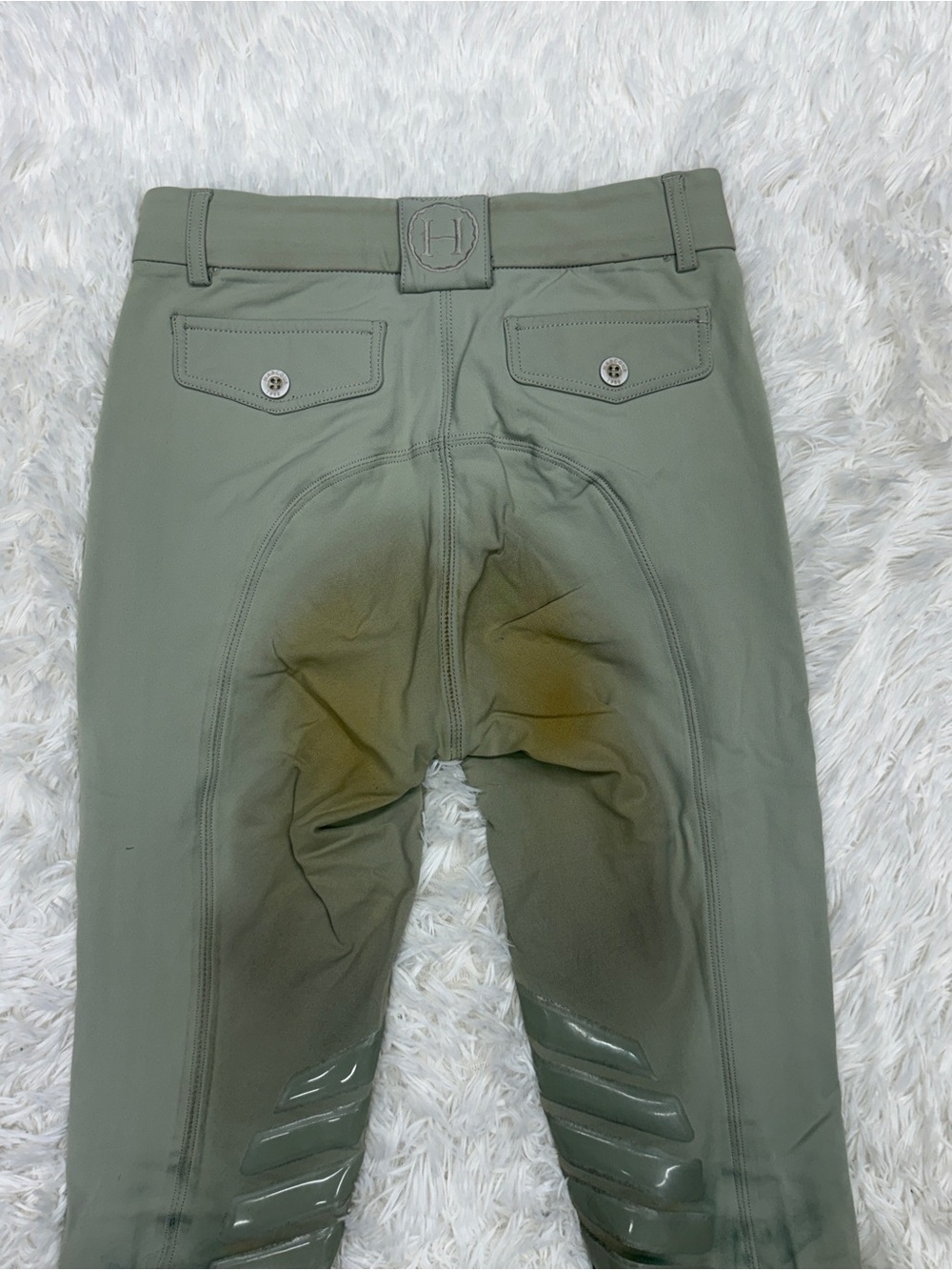Women’s Size 24R Tan Harcour Knee Patch Horseback Riding Breeches - Picture 5 of 7
